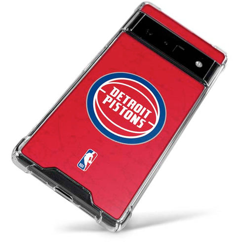 NBA Detroit Pistons Distressed Google Pixel 6 Clear Case